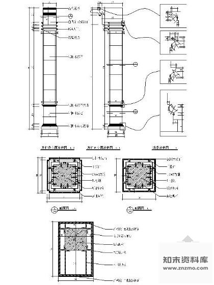 图块/节点石材方柱详图