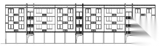 某四层底商住楼建筑方案图