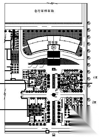 霸州中学图书馆前绿地景观施工图全套