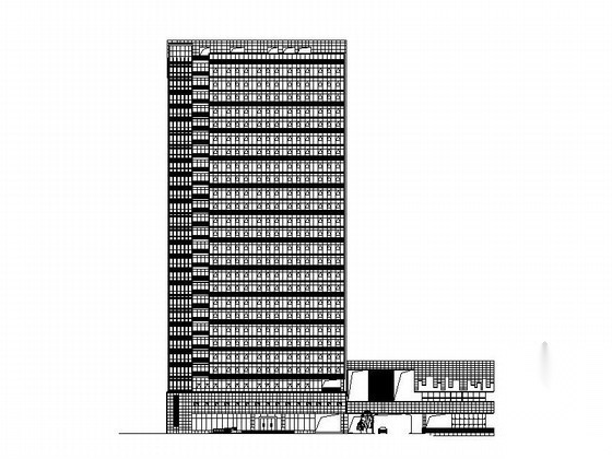 湖北 某县二十六层档案馆综合楼建筑施工图