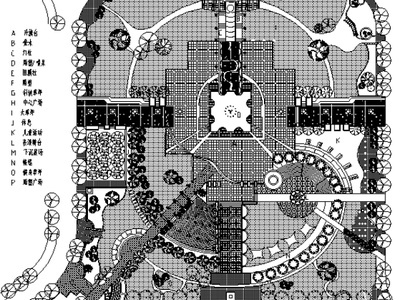 广场景观绿化设计CAD平面图57套