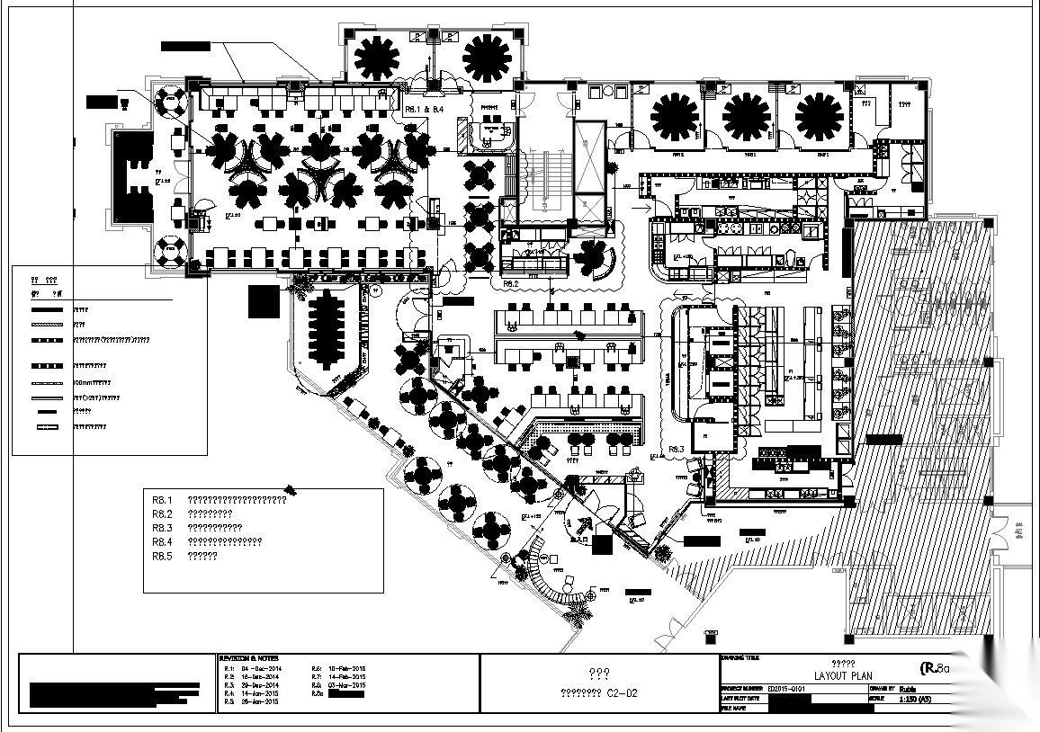 花悦庭主题艺术餐厅室内设计施工图（附效果图）