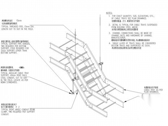 建筑电气施工常用节点详图汇总（桥架、线管、机电设备）