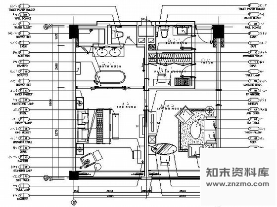 施工图厦门某假日大酒店26号客房施工图