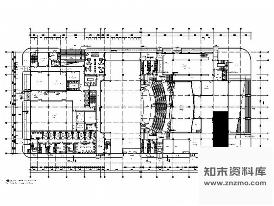 施工图嘉兴现代文化剧院室内设计装修图