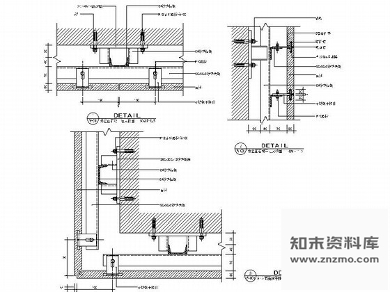 图块/节点成套石材装饰墙面造型节点详图CAD图块下载