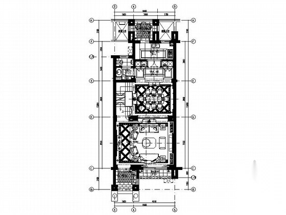 [绍兴]法式园林社区联排别墅样板房室内装修施工图