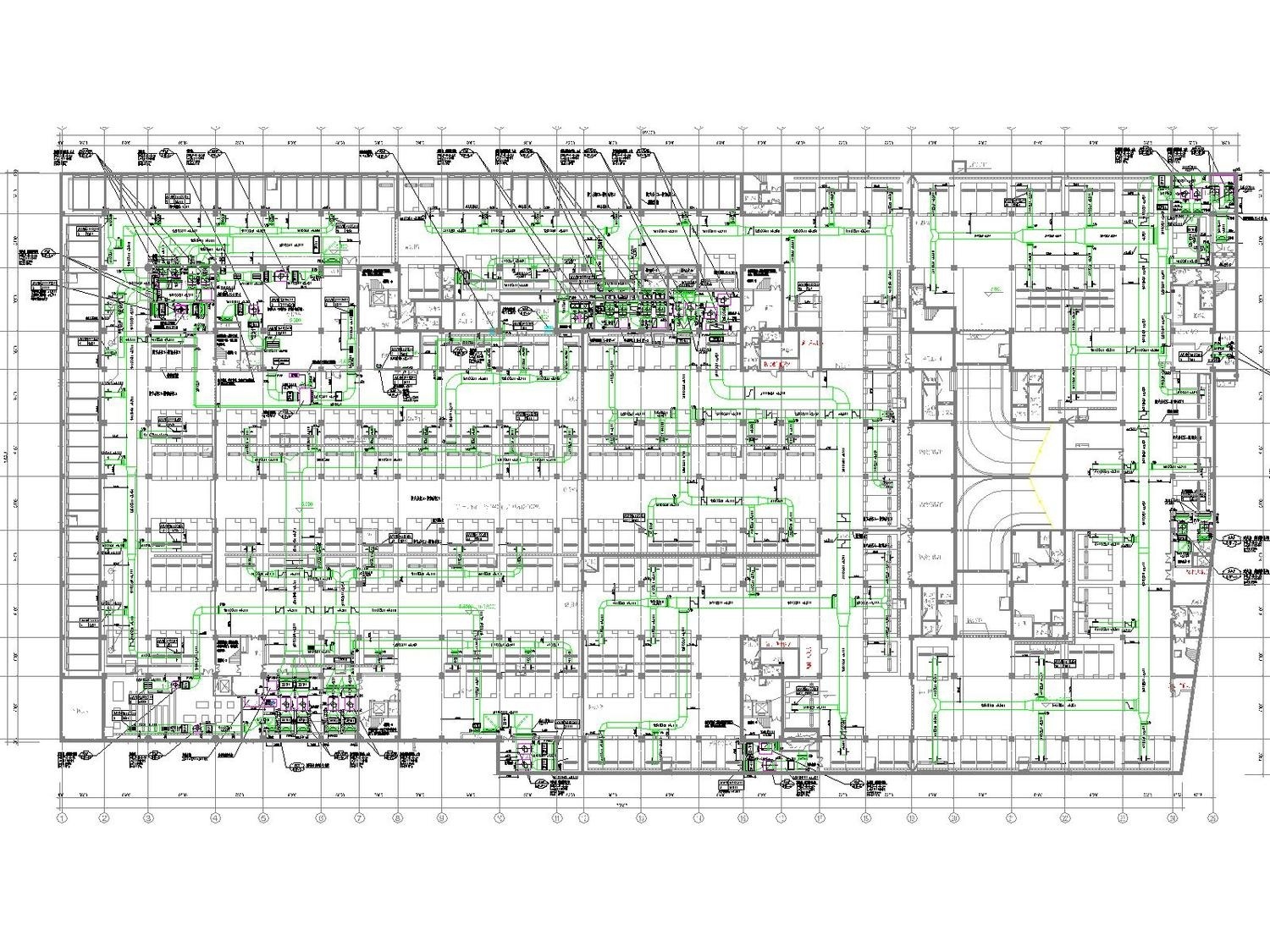 [上海]综合体育馆空调通风设计全套施工图(风冷热泵、座... 建筑暖通