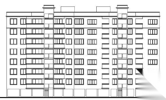 福州市杨桥路某七层住宅楼建筑施工图