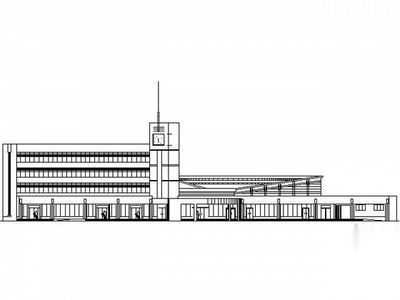 某市四层汽车客运站建筑方案图