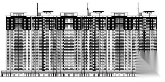 某市十三层住宅楼建筑方案图