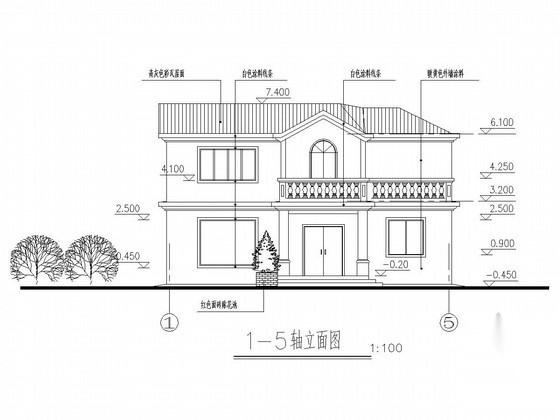 两层钢结构骨架别墅建筑结构全套图