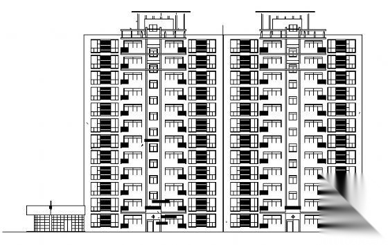 某十一层住宅楼建筑方案图