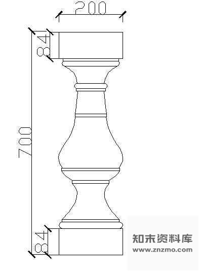 图块/节点西式栏杆柱