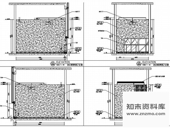 图块/节点五星级酒店棋牌室立面详图