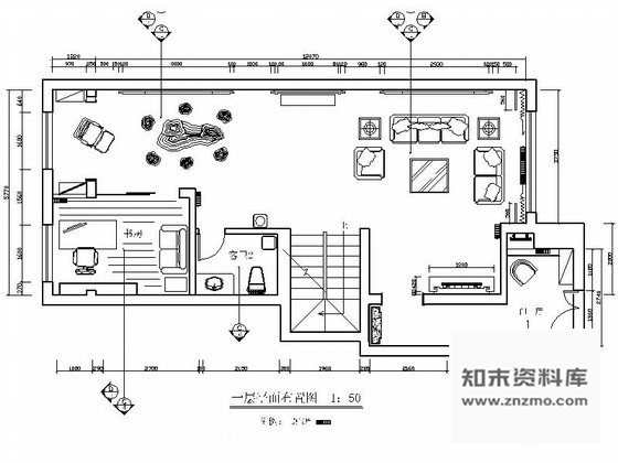 施工图北京中式四层别墅室内装修图