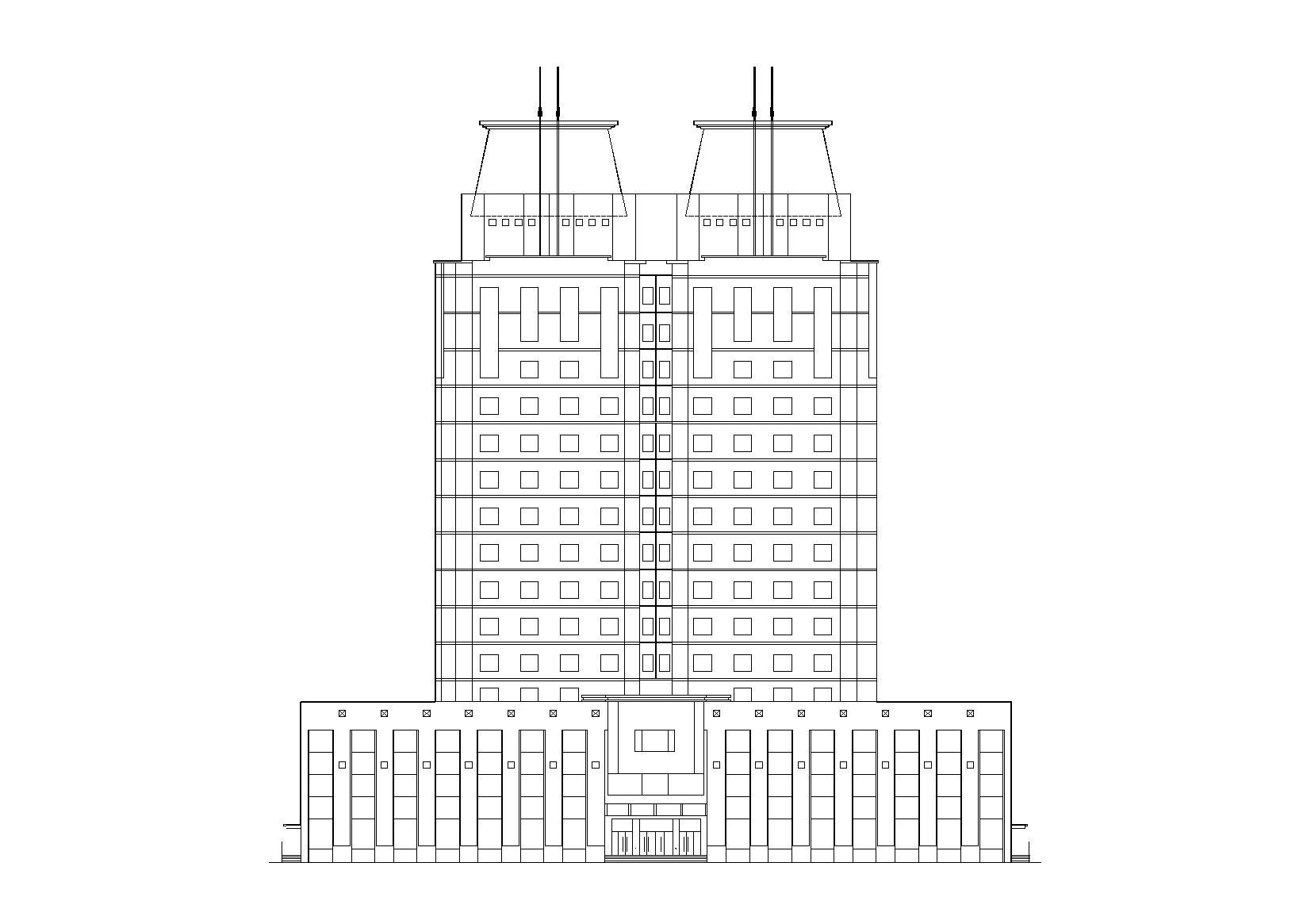 [吉林]高层底商式博士后公寓楼建筑施工图