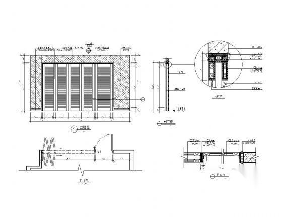百叶门 详图 通用节点