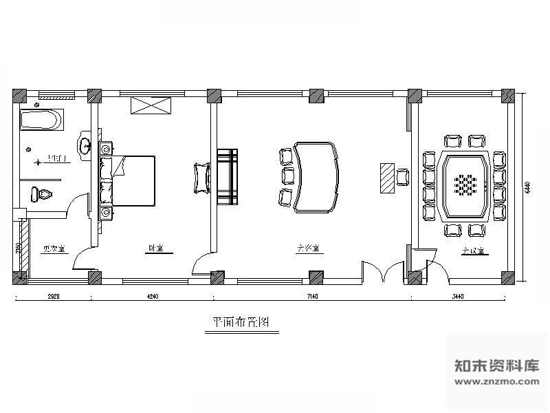 施工图成都某污水处理厂办公室装修改造图