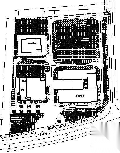 重庆某药业有限公司园林布置平面图 工业园区景观