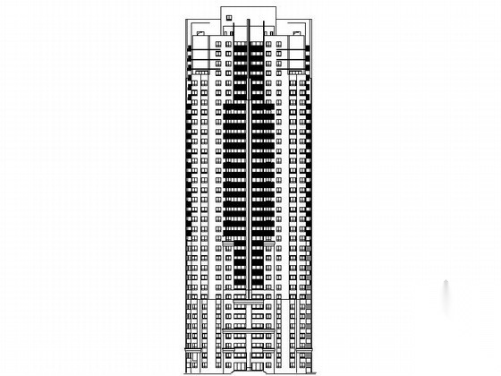 [上海]某三十四层一核八户住宅楼建筑施工图