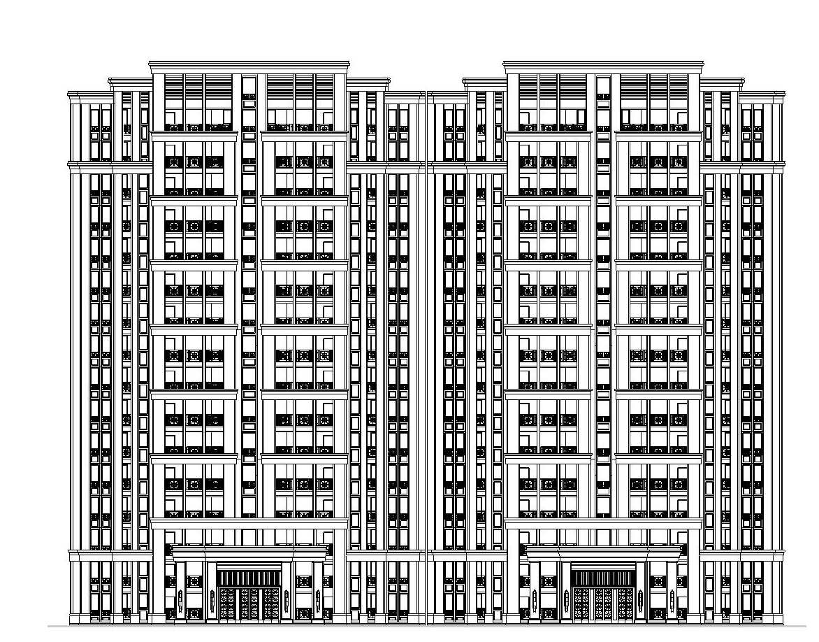 [浙江]天水居住区建筑施工图设计（CAD）