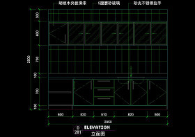 厨房立剖面cad图块素材