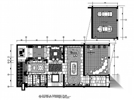 [山东]著名房产经典新中式四层双拼别墅室内装修施工图（...