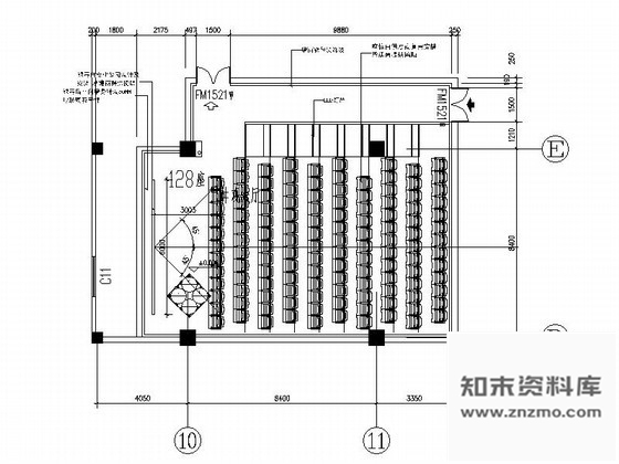 施工图某电影院3号影厅室内装修图