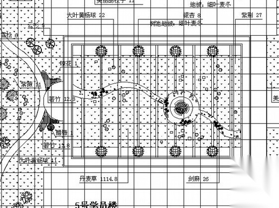 [河北]某校园植物种植设计施工图