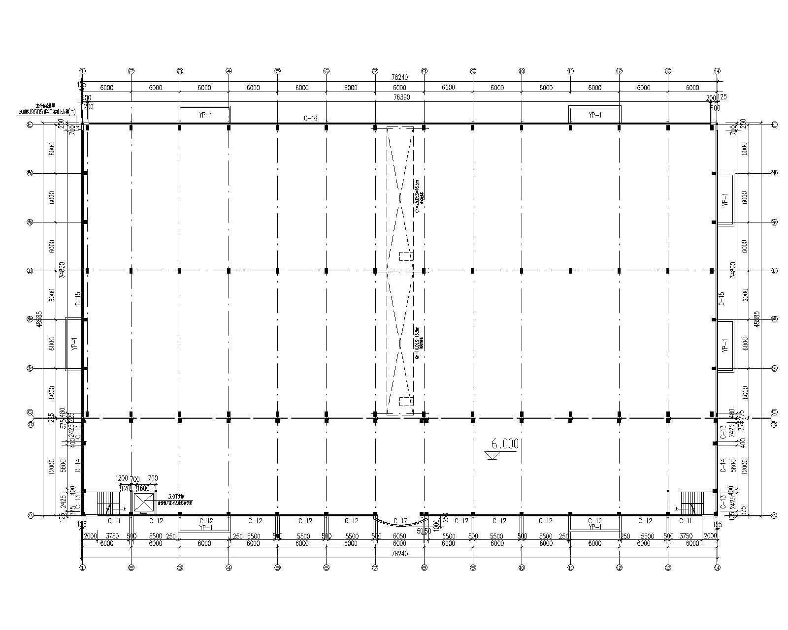 钢结构排架厂房结构施工图（含建筑水电)