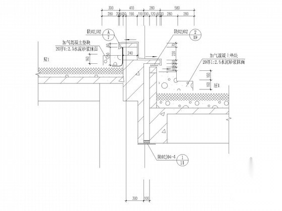 [陕西]18层商住楼墙体大样图 建筑通用节点