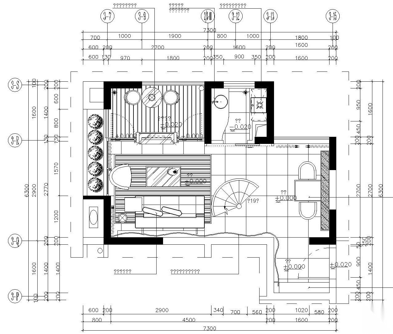 [广东]东莞鹿港小镇精装样板间施工图及效果图