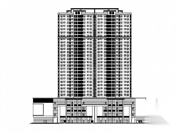 [福建]现代风格商业广场建筑施工图（包含所有楼栋图纸...