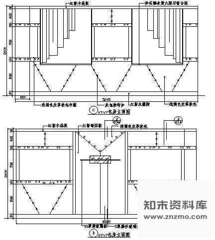 图块/节点KTV包房立面图3