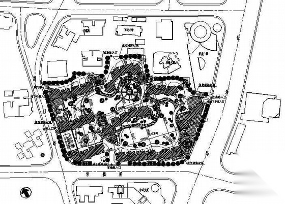 某高层住宅小区建筑规划总图