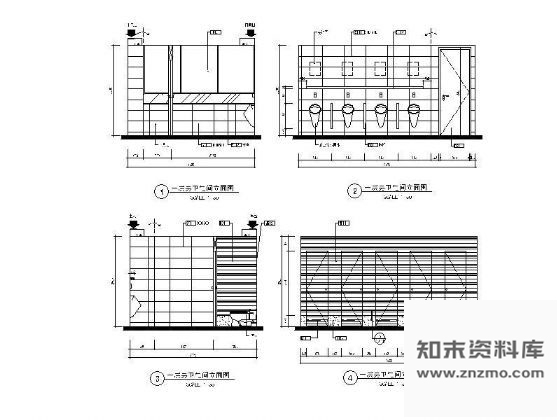 图块/节点男卫生间立面设计图