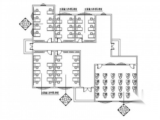 [广东]综合性门户城市学校现代图书馆CAD装修施工图