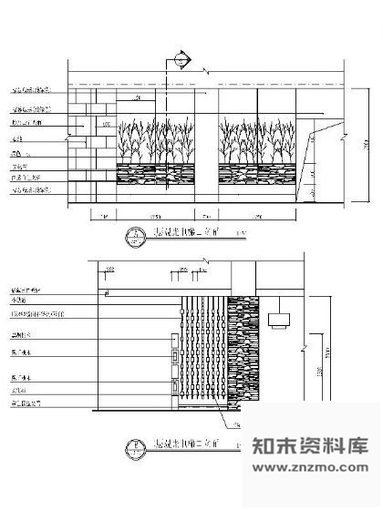 图块/节点观光电梯口立面图