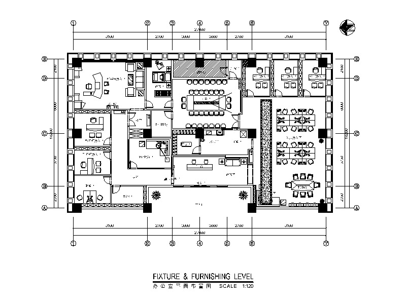 [四川]某建筑工程有限公司办公楼CAD施工图（含效果图...