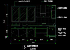 厨房立面cad素材