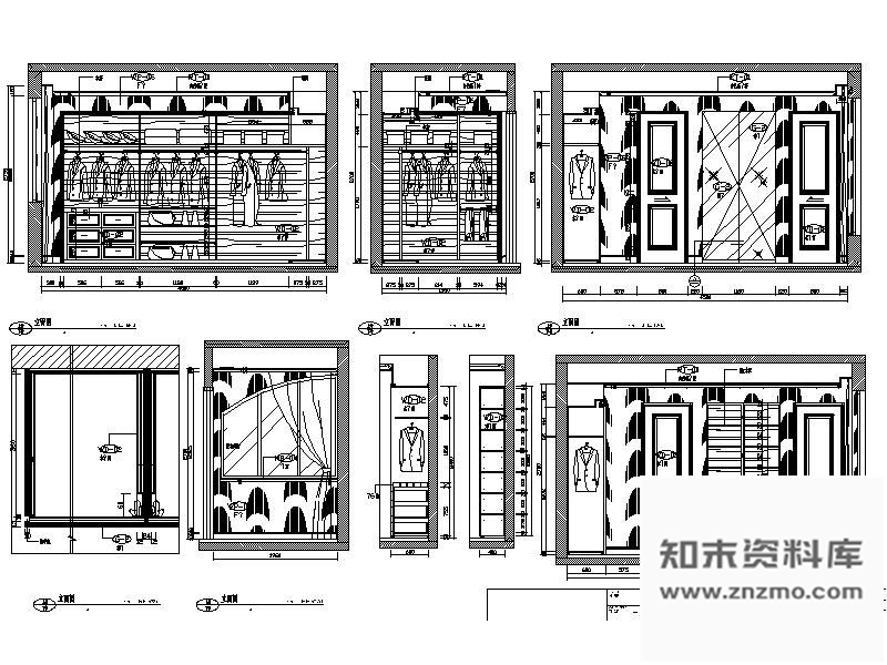 图块/节点现代衣帽间装修详图