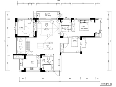 [浙江]-杭州·风雅钱塘两层住宅施工图+实景 平层