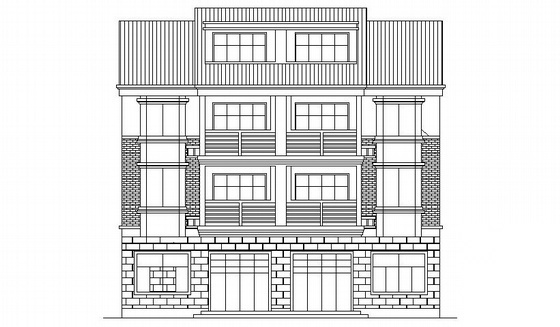 磐安县尖山镇某三层别墅A户型建筑施工图