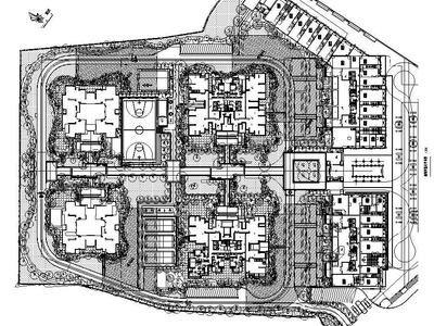 [重庆]西城住宅景观植物CAD施工图