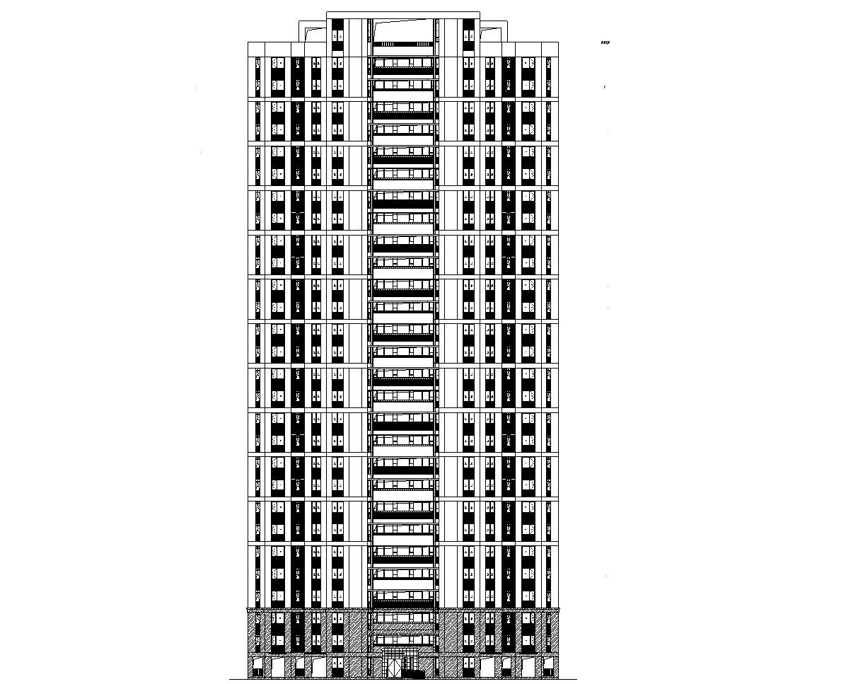 现代风格安置房住宅建筑施工图（7.8.12栋）