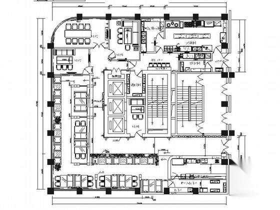 [陕西]精致英式风格咖啡厅室内设计施工图（含效果）