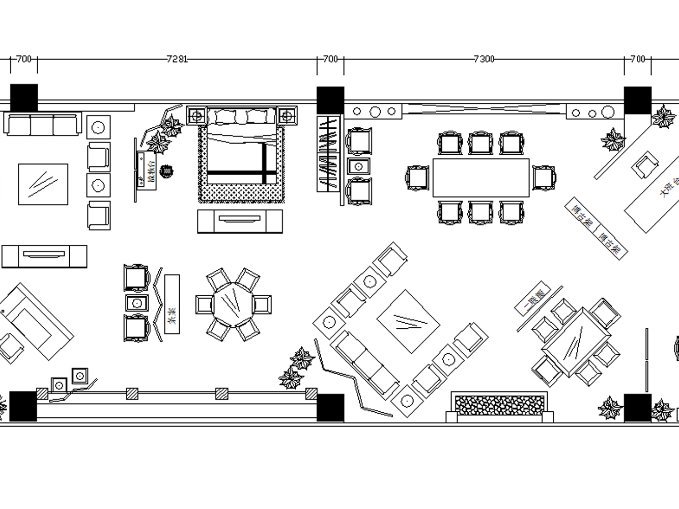 红木家具专卖店展厅装修 施工图