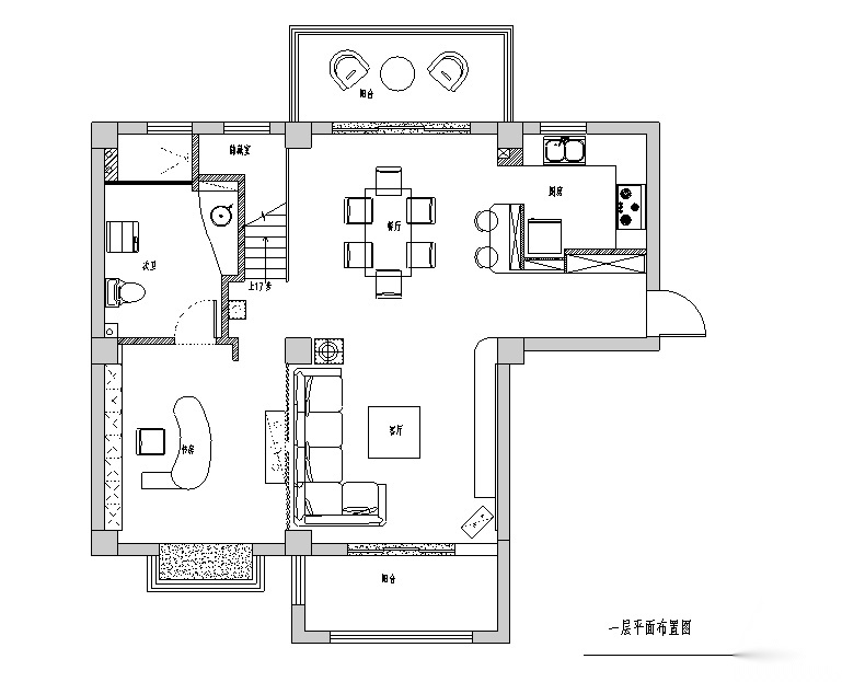 [江苏]180平米复式精简后现代主义住宅设计施工图（附效... 平层