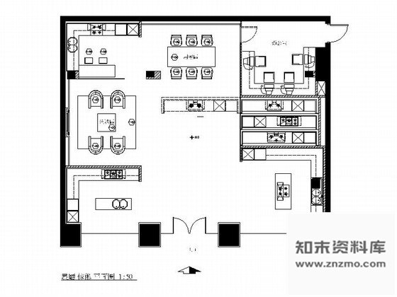 施工图上海某现代风格名品橱柜展厅室内装修施工图含实景